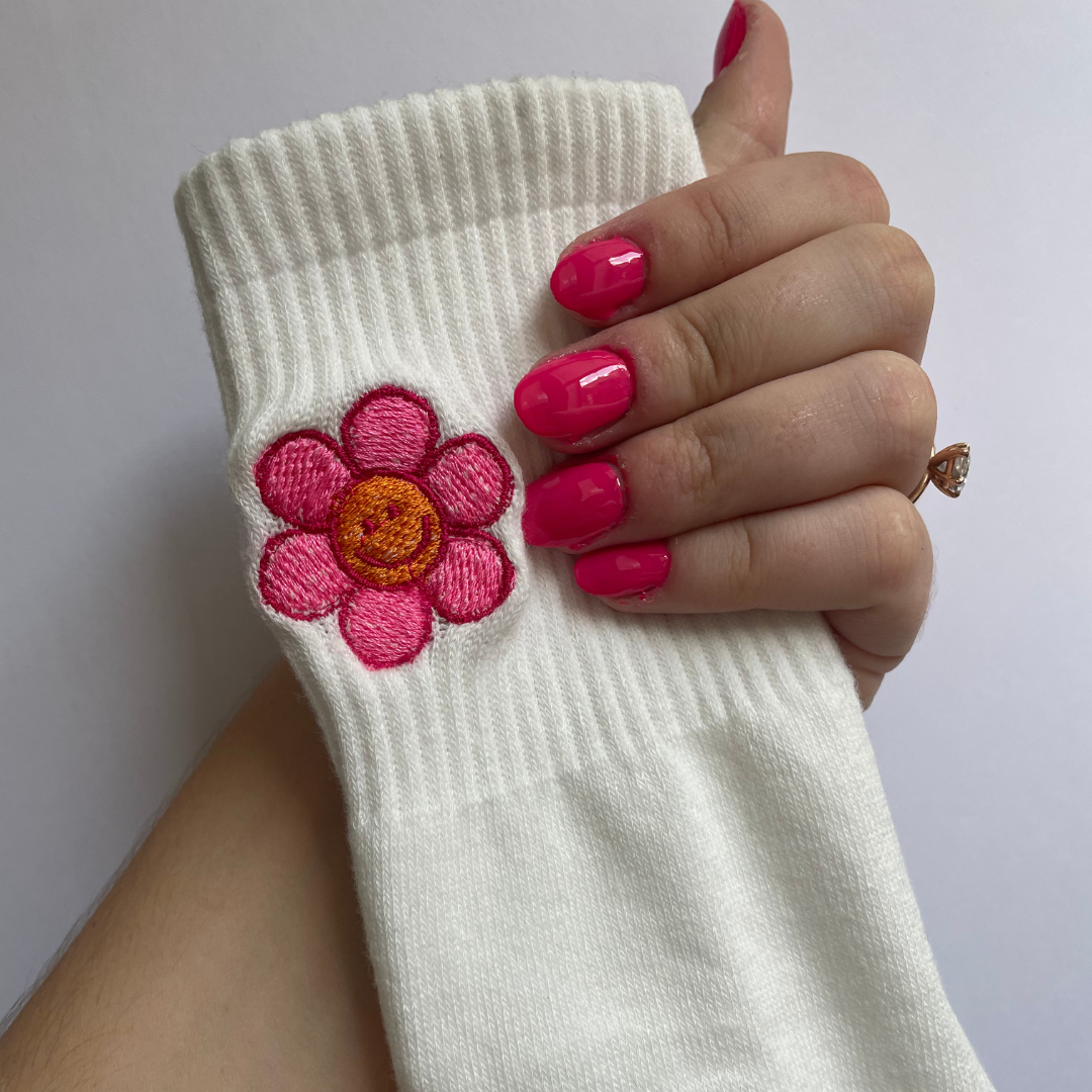 Happy Flower Sweat Grip Socks