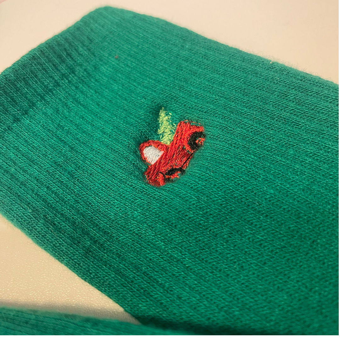Hallmark Christmas Tree Truck Grip Socks