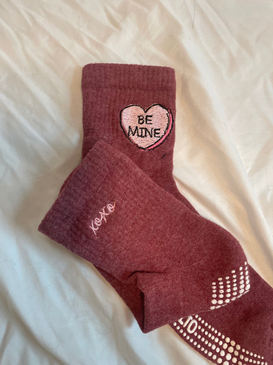 Candy Heart Grip Socks-Valentine's Day