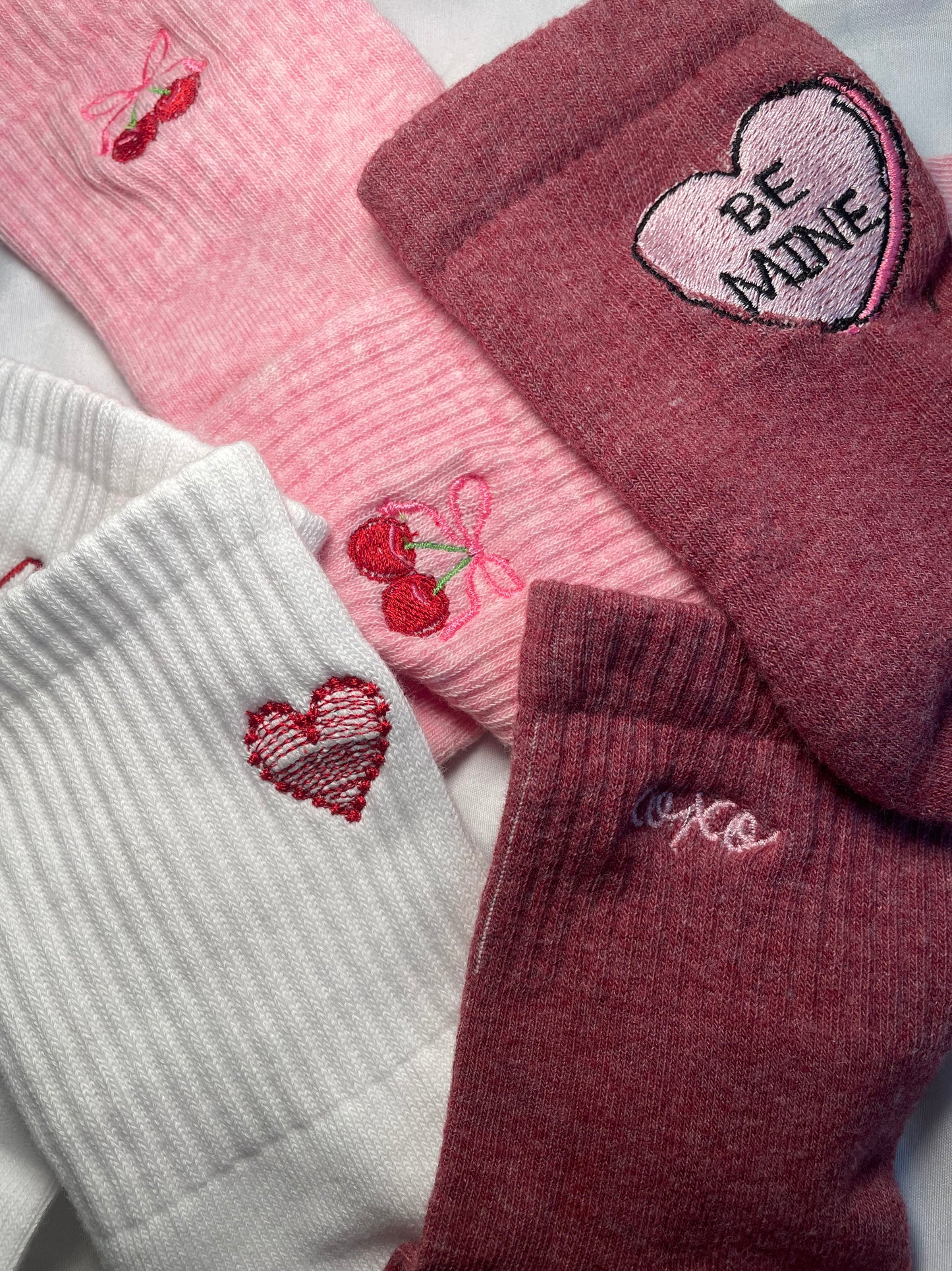 Candy Heart Grip Socks-Valentine's Day